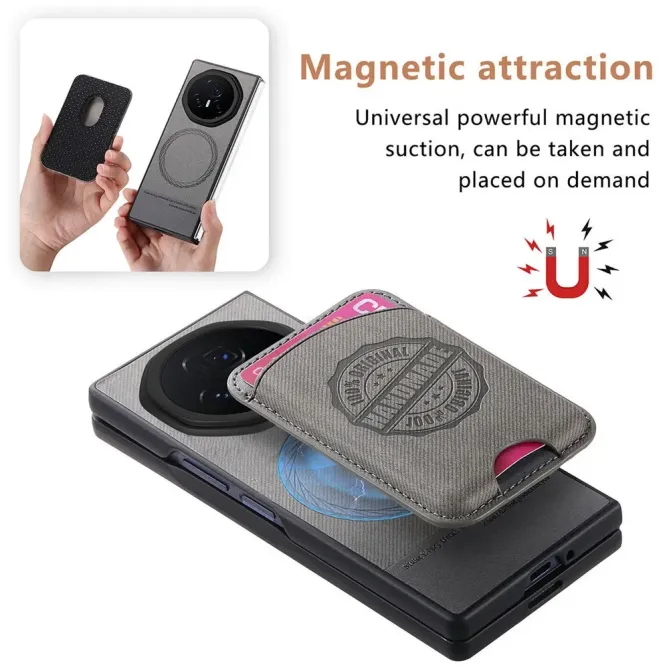 Coque Honor Magic V3 texture denim porte-cartes | INDIGO