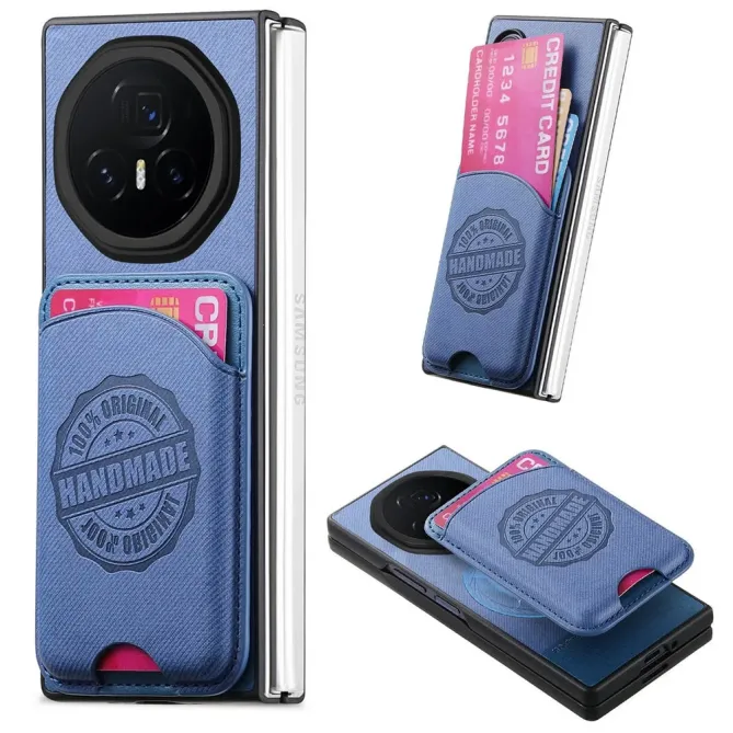 Coque Honor Magic V3 texture denim porte-cartes | INDIGO
