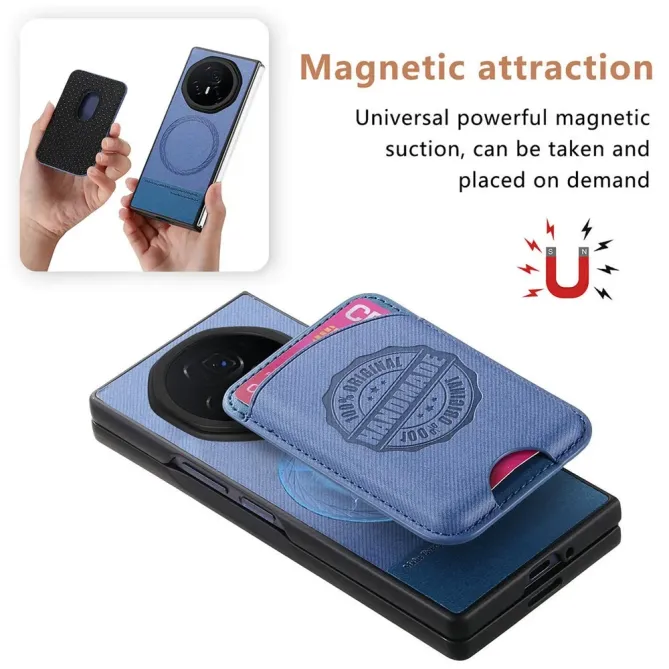 Coque Honor Magic V3 texture denim porte-cartes | INDIGO