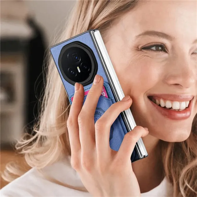 Coque Honor Magic V3 texture denim porte-cartes | INDIGO