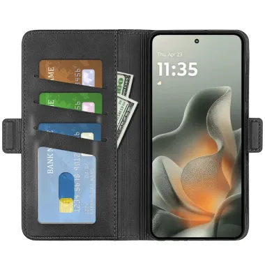 Housse Motorola Edge 70 portefeuille revêtement simili cuir mat