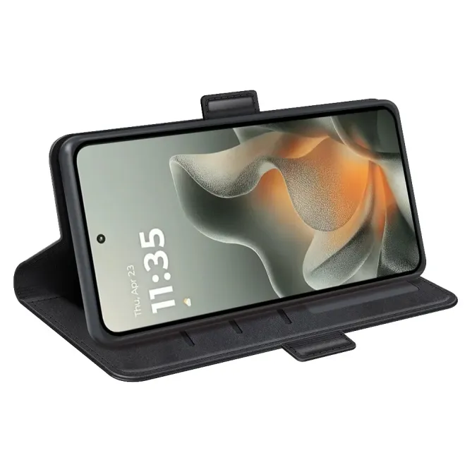 Housse Motorola Edge 70 portefeuille revêtement simili cuir mat