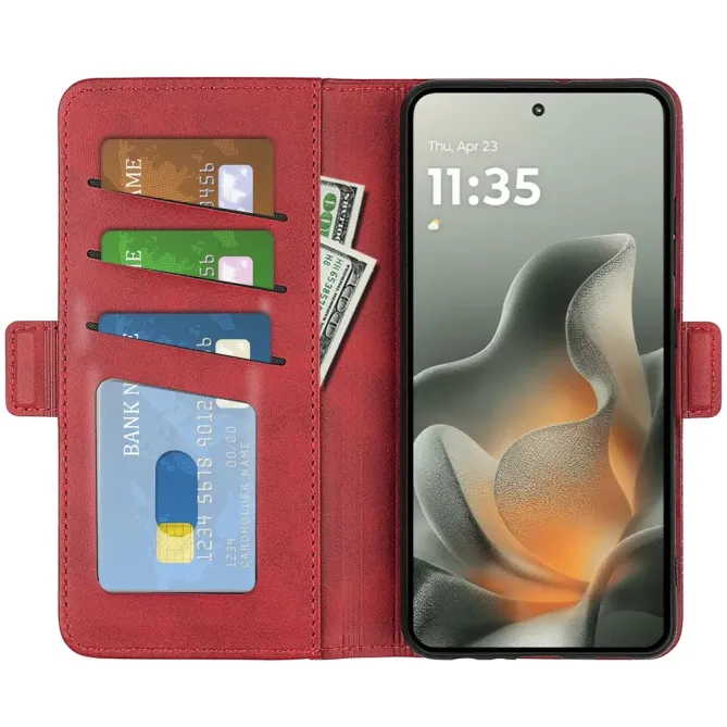 Housse Motorola Edge 70 portefeuille revêtement simili cuir mat