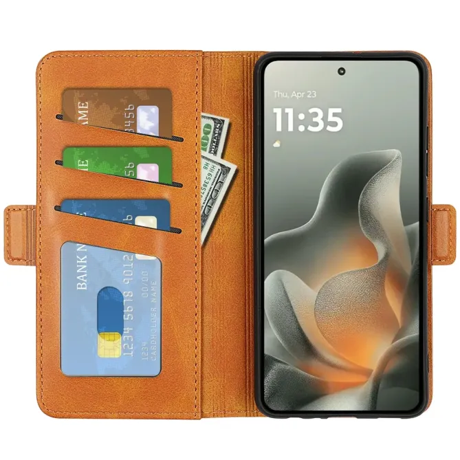 Housse Motorola Edge 70 portefeuille revêtement simili cuir mat