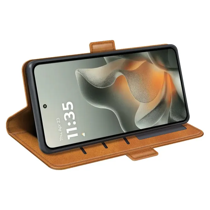 Housse Motorola Edge 70 portefeuille revêtement simili cuir mat