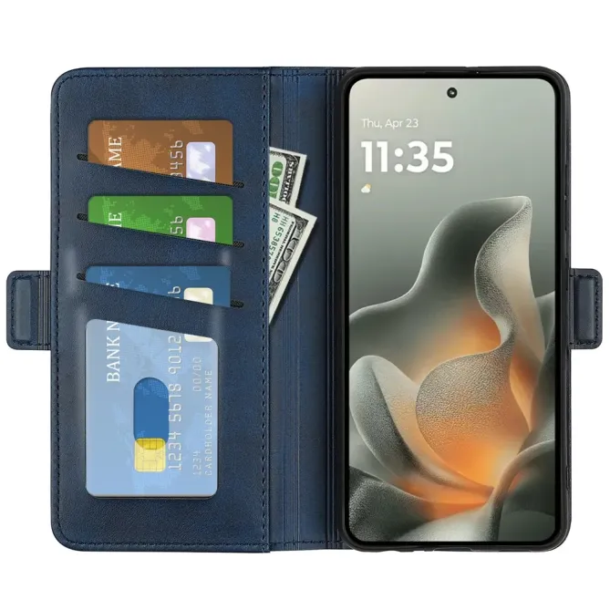 Housse Motorola Edge 70 portefeuille revêtement simili cuir mat