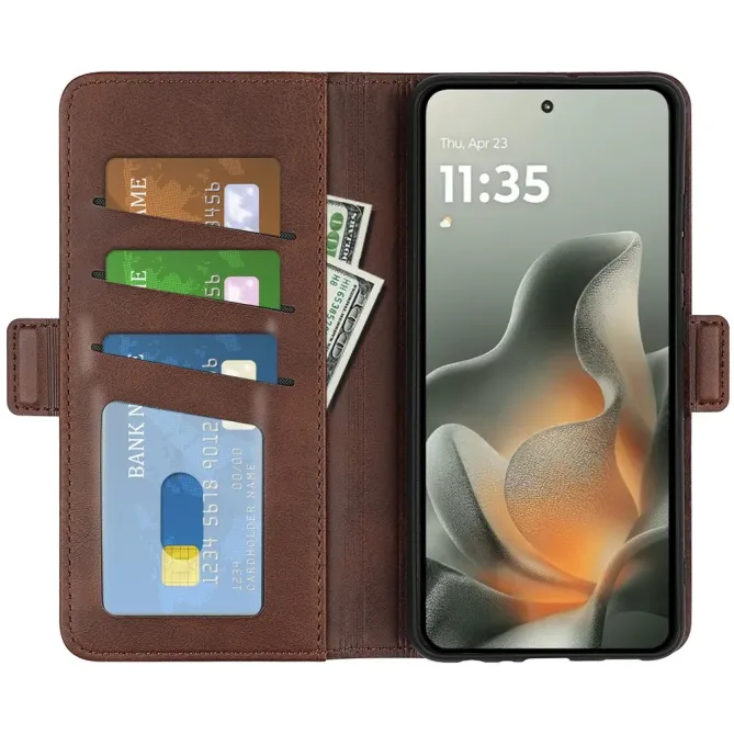 Housse Motorola Edge 70 portefeuille revêtement simili cuir mat