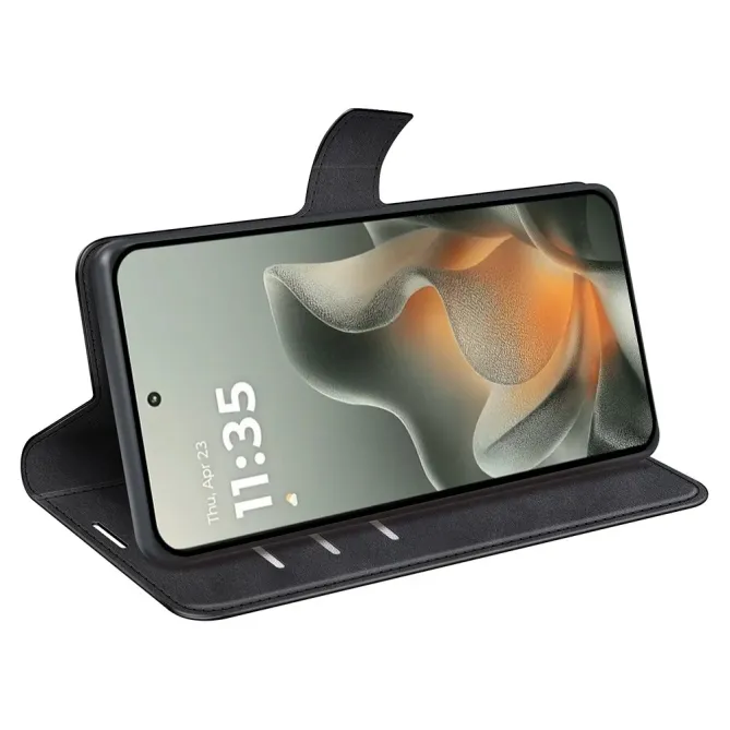 Housse Motorola Edge 70 Simili Cuir Grainé Stand Porte-Cartes