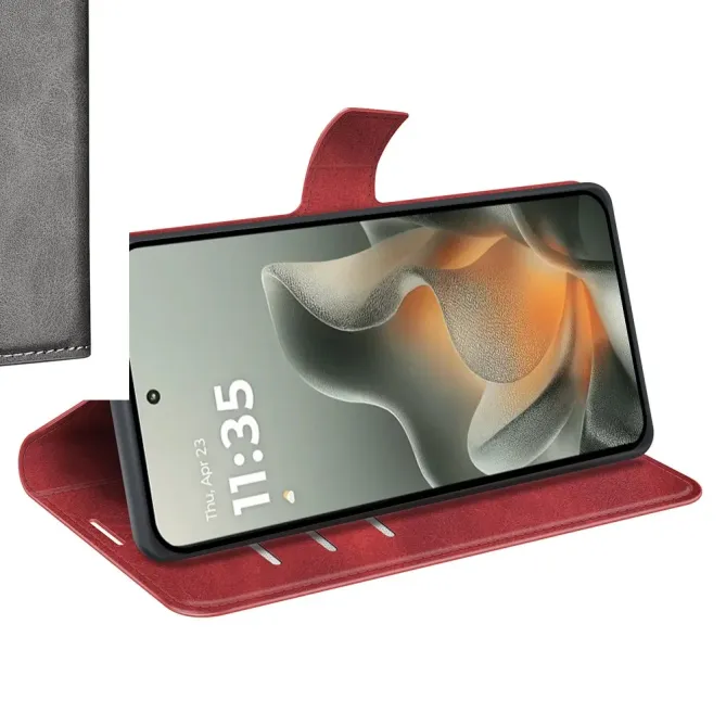 Housse Motorola Edge 70 Simili Cuir Grainé Stand Porte-Cartes