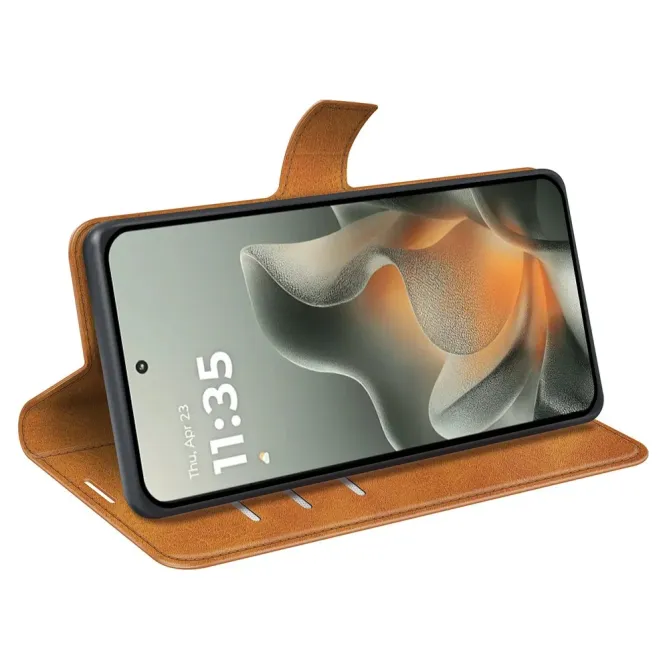 Housse Motorola Edge 70 Simili Cuir Grainé Stand Porte-Cartes