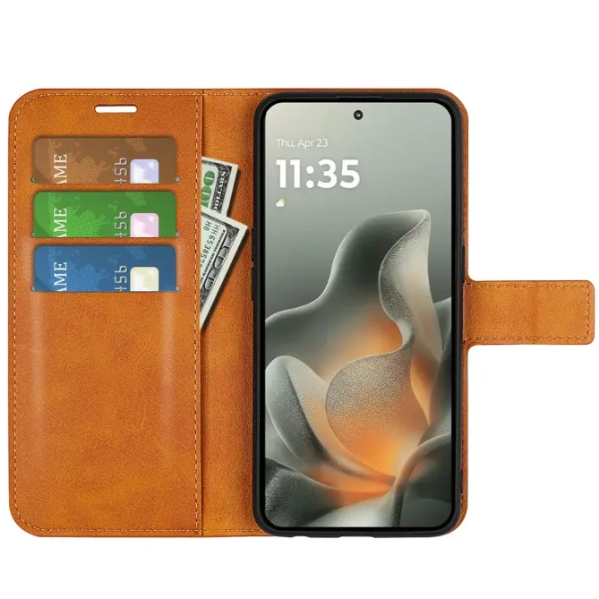 Housse Motorola Edge 70 Simili Cuir Grainé Stand Porte-Cartes