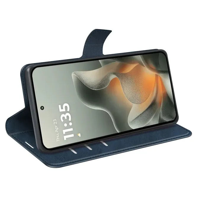 Housse Motorola Edge 70 Simili Cuir Grainé Stand Porte-Cartes
