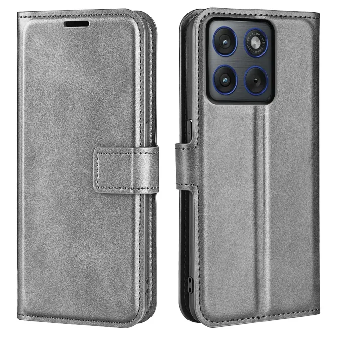 Housse Motorola Edge 70 Simili Cuir Grainé Stand Porte-Cartes