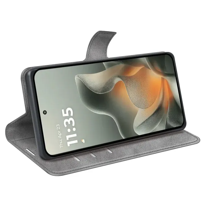 Housse Motorola Edge 70 Simili Cuir Grainé Stand Porte-Cartes