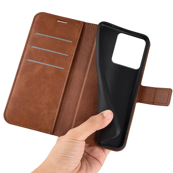 Housse Motorola Edge 70 Simili Cuir Grainé Stand Porte-Cartes