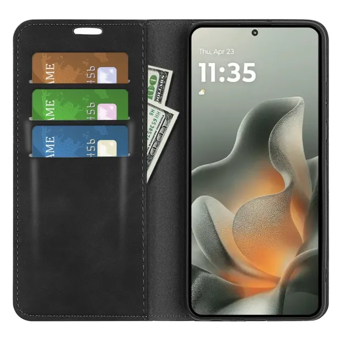 Flip Cover Motorola Edge 70 simili cuir fonction stand