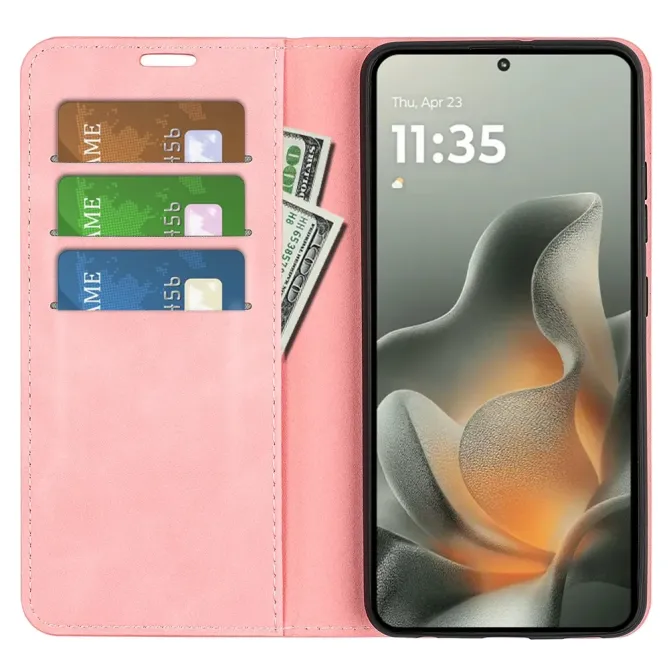 Flip Cover Motorola Edge 70 simili cuir fonction stand