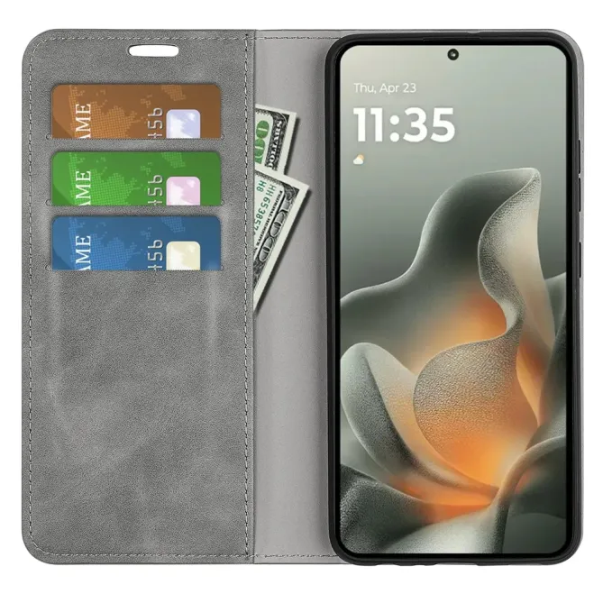 Flip Cover Motorola Edge 70 simili cuir fonction stand