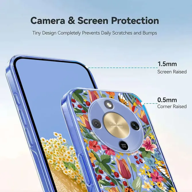 Coque HONOR Magic 8 Lite / X9d 5G prairie fleurie