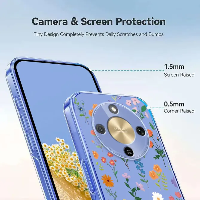 Coque HONOR Magic 8 Lite / X9d 5G fleurs colorées multicolores