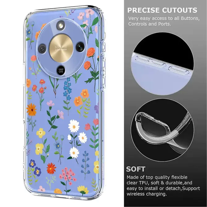 Coque HONOR Magic 8 Lite / X9d 5G fleurs colorées multicolores