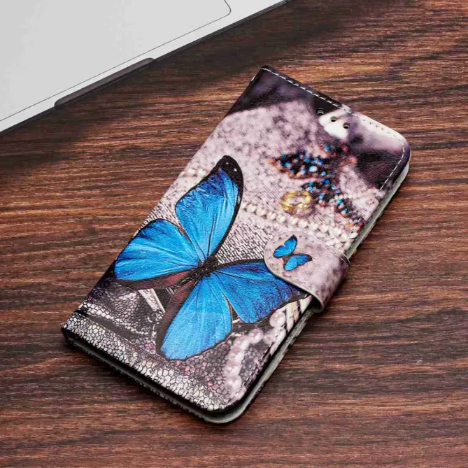 Housse Honor Magic 8 Lite / X9d 5G Papillon Bleu et Bijoux