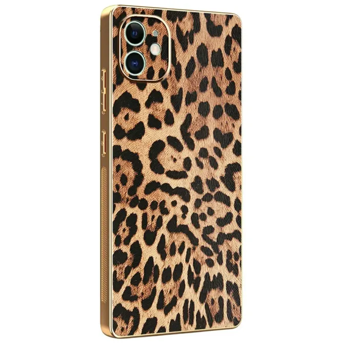 Coque iPhone 11 Léopard Doré