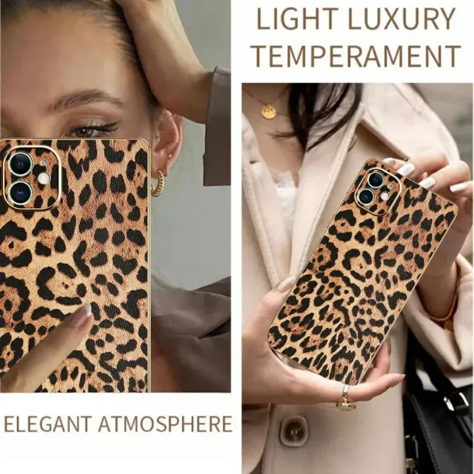 Coque iPhone 11 Léopard Doré