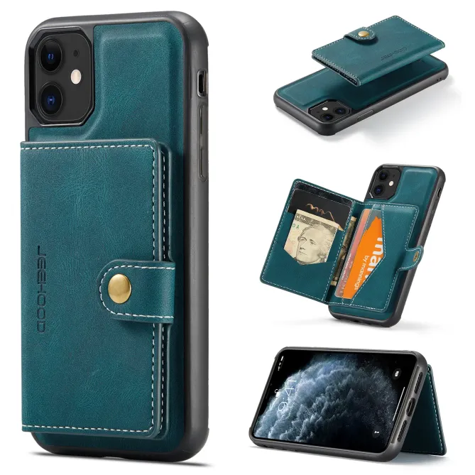 Coque iPhone 11 Simili Cuir Rétro Porte cartes détachable | J01