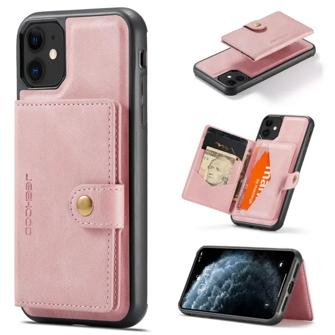 Coque iPhone 11 Simili Cuir Rétro Porte cartes détachable | J01