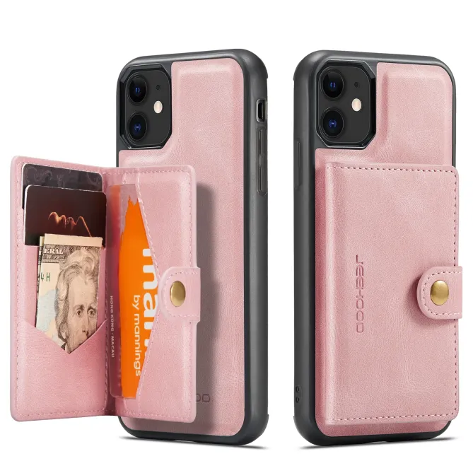 Coque iPhone 11 Simili Cuir Rétro Porte cartes détachable | J01