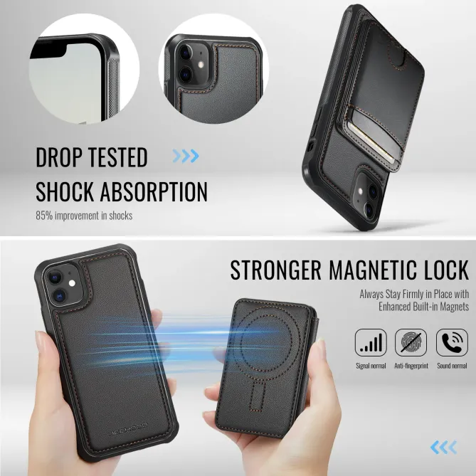 Coque iPhone 11 Porte-cartes Modulable MagSafe | J10