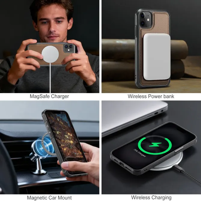 Coque iPhone 11 Porte-cartes Modulable MagSafe | J10