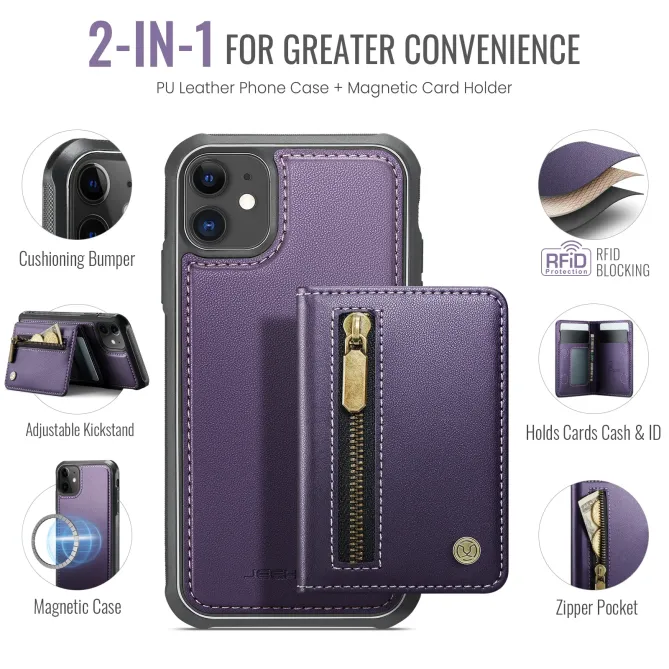 Coque iPhone 11 Porte-cartes Modulable MagSafe | J12