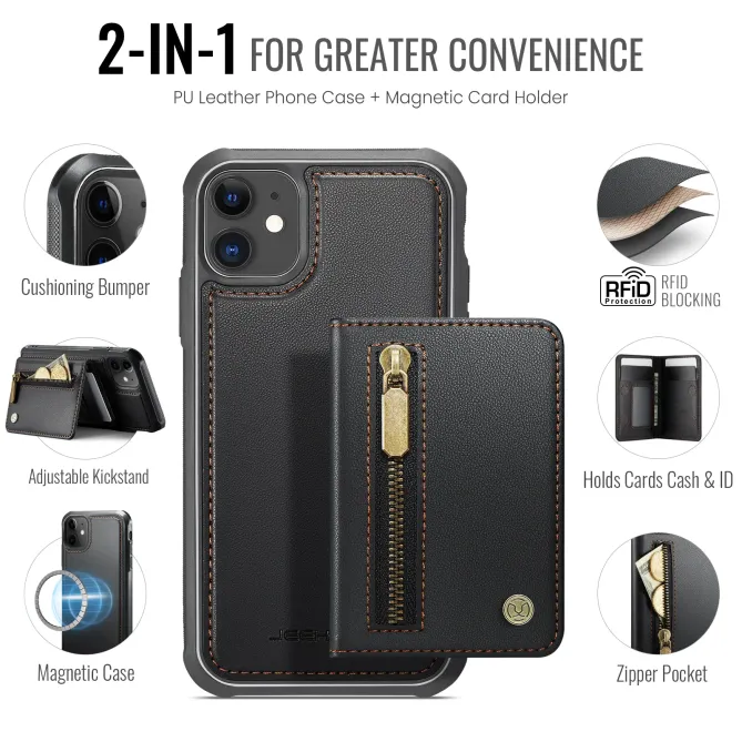 Coque iPhone 11 Porte-cartes Modulable MagSafe | J12
