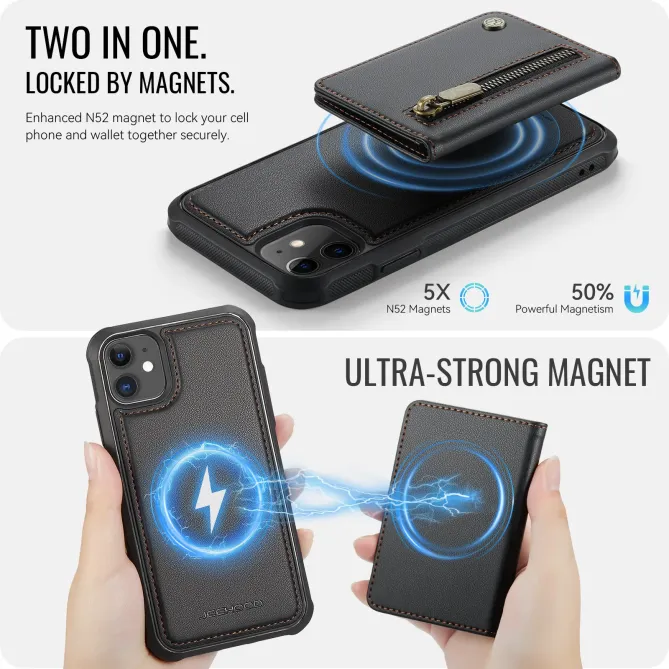 Coque iPhone 11 Porte-cartes Modulable MagSafe | J12