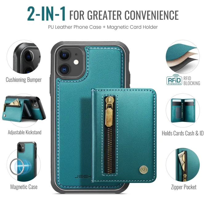 Coque iPhone 11 Porte-cartes Modulable MagSafe | J12