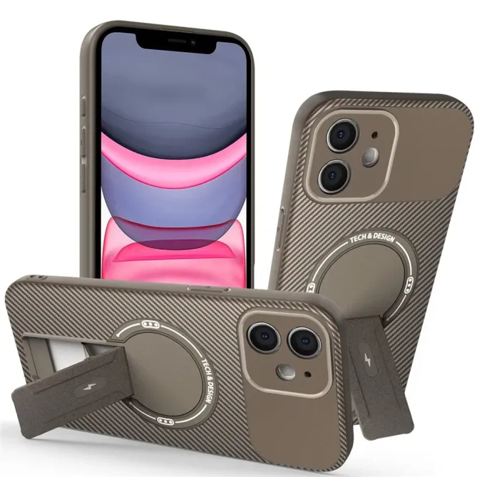 Coque iPhone 11 Carbone avec Support | PILOTE