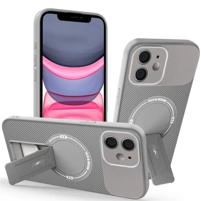 Coque iPhone 11 Carbone avec Support | PILOTE