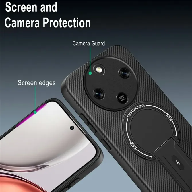 Coque Honor Magic 8 Lite / X9d 5G Carbone avec Support | PILOTE