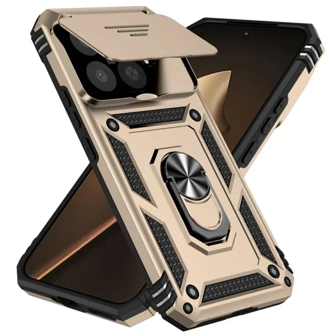 Coque Xiaomi 15T Pro Texture Respirante Anneau Support & Cache Caméra