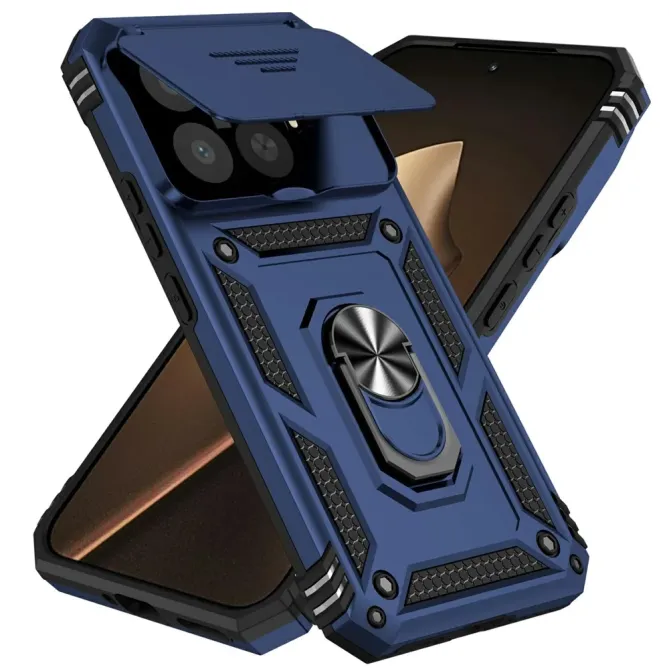 Coque Xiaomi 15T Pro Texture Respirante Anneau Support & Cache Caméra