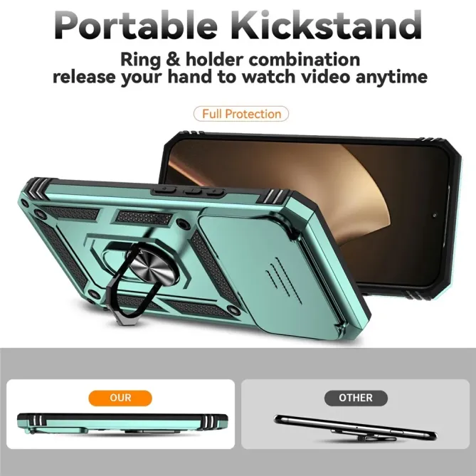 Coque Xiaomi 15T Pro Texture Respirante Anneau Support & Cache Caméra