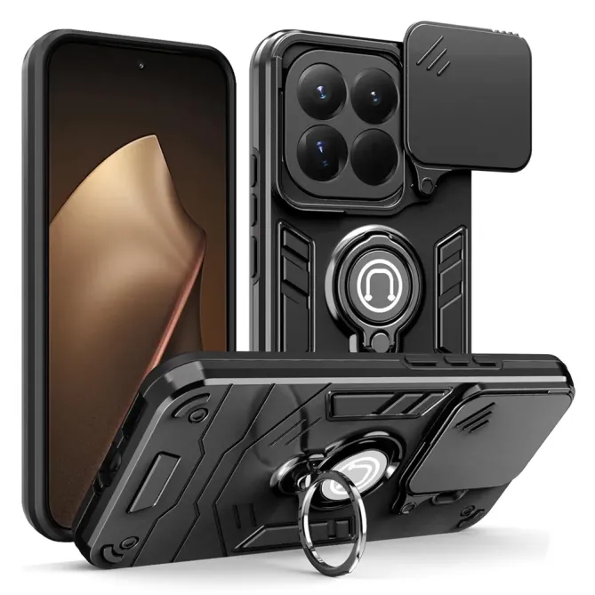 Coque Xiaomi 15T Pro Antichoc avec Cache Caméra et Anneau