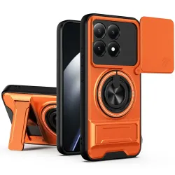 Coque Xiaomi 15T Magnétique Anneau Support et Cache Caméra Coulissant
