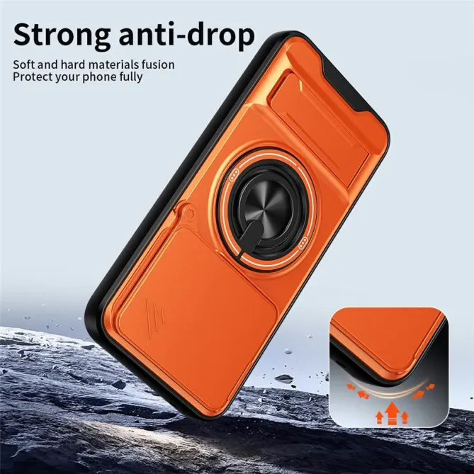 Coque Xiaomi 15T Magnétique Anneau Support et Cache Caméra Coulissant