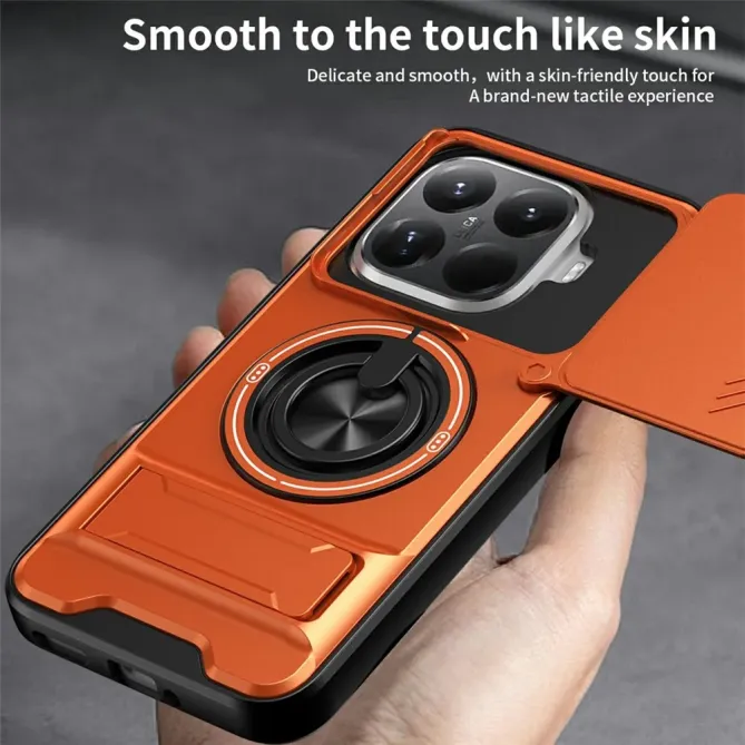 Coque Xiaomi 15T Pro Magnétique Anneau Support et Cache Caméra Couliss