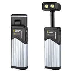 Lampe LED Travail Rechargeable Télescopique avec Charge Type-C