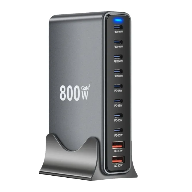 Station Charge Bureau GaN 800W Multi-Ports USB-C 140W + USB-A