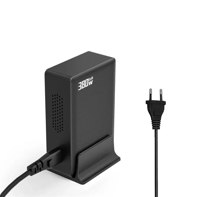 Station Charge GaN 380W Affichage Digital 8 Ports USB-C + USB-A